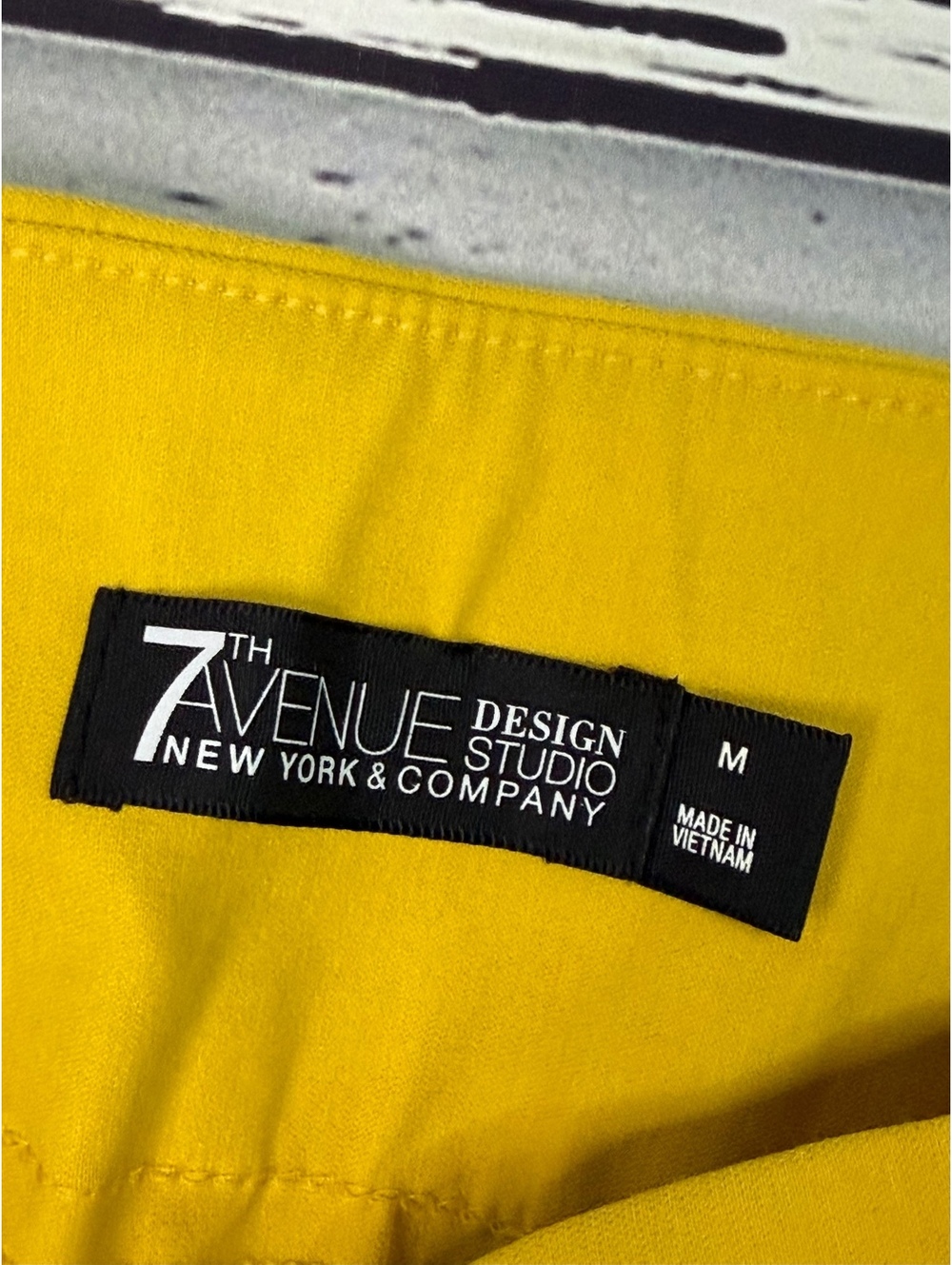 Vintage 7th Avenue NY Yellow Cropped Stretch Careercore Dress Pants Women Medium - Picture 5 of 8